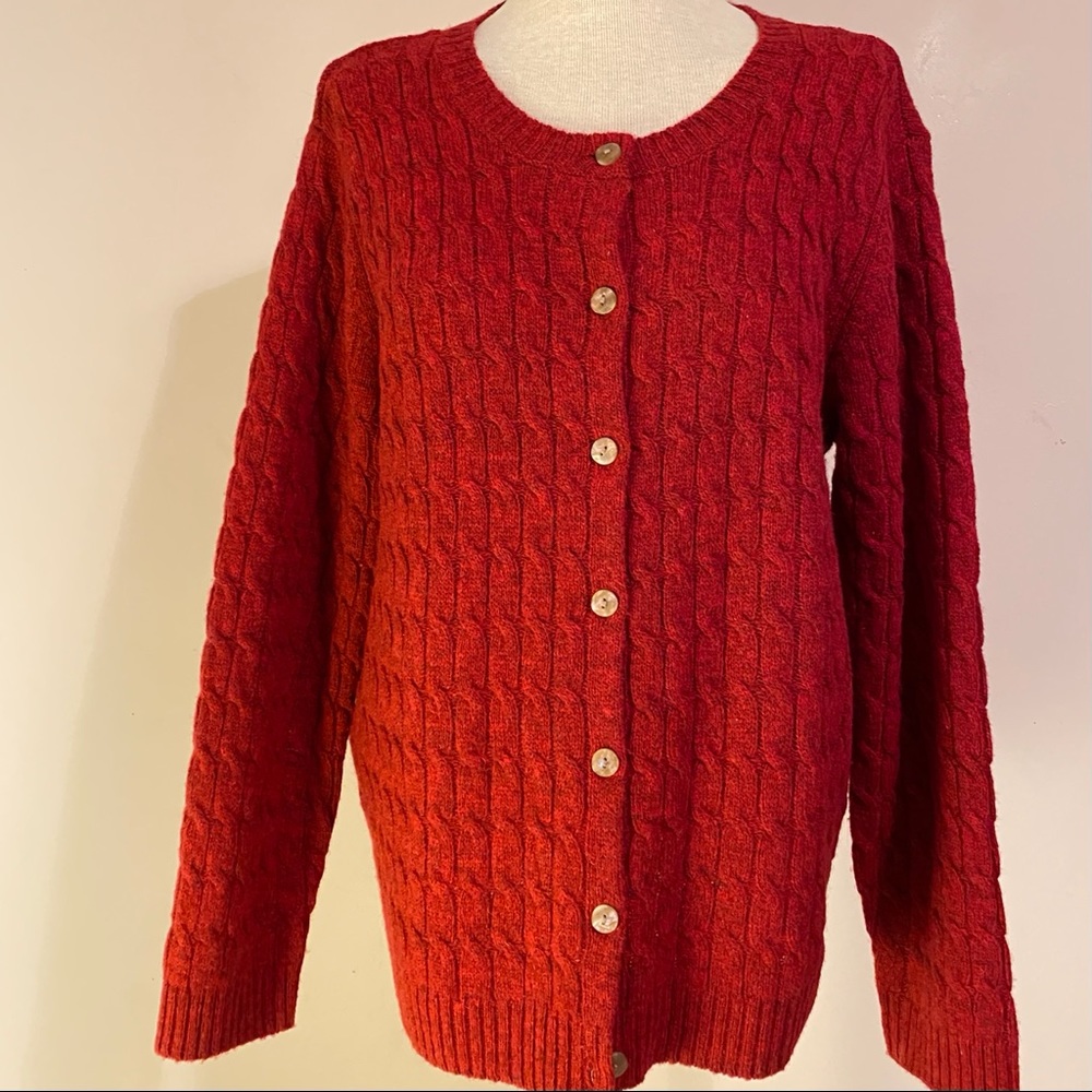 Red wool sweater